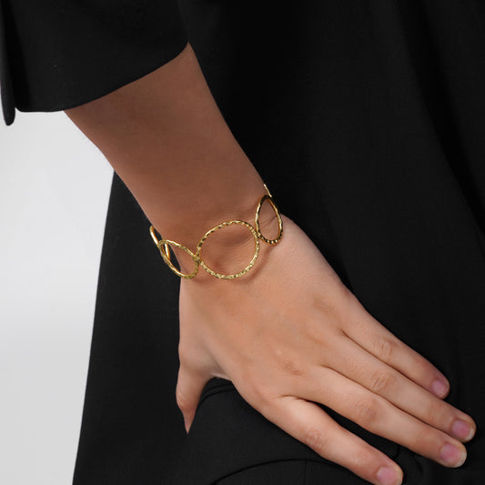 Circular loops Bracelet – side view | Raavi Jewelry