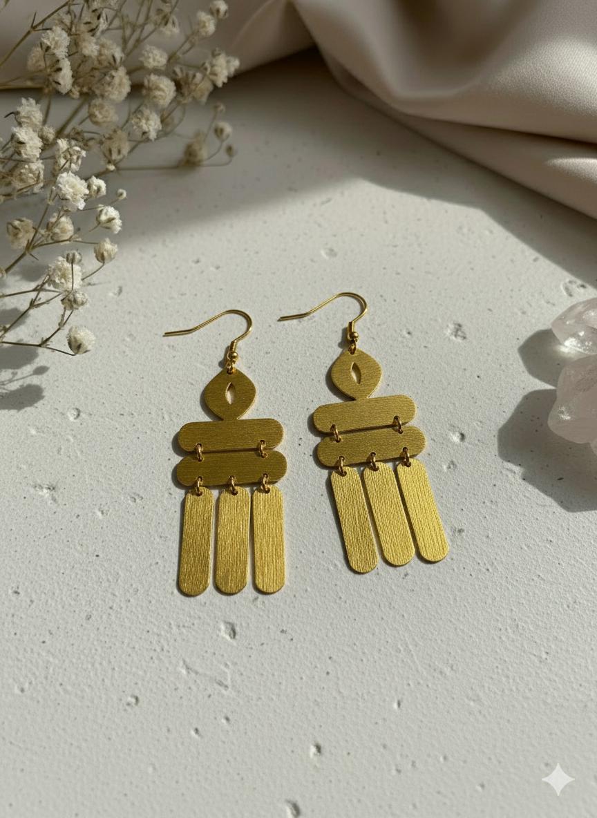 "Lumière Cascade" Earrings – view 5 | Raavi Jewelry