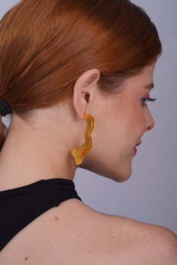 Wavelength Sculptural Drop Earrings – view 5 | Raavi Jewelry