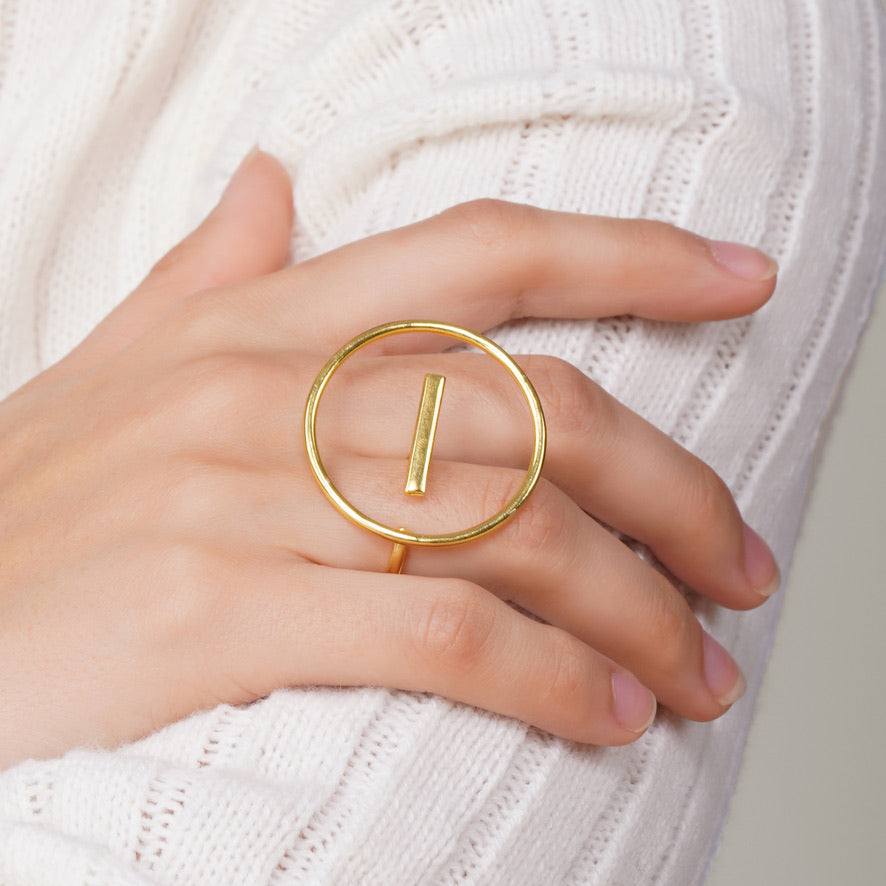 Adjustable Statement Ring – worn on model | Raavi Jewelry
