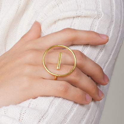 Adjustable Statement Ring – worn on model | Raavi Jewelry
