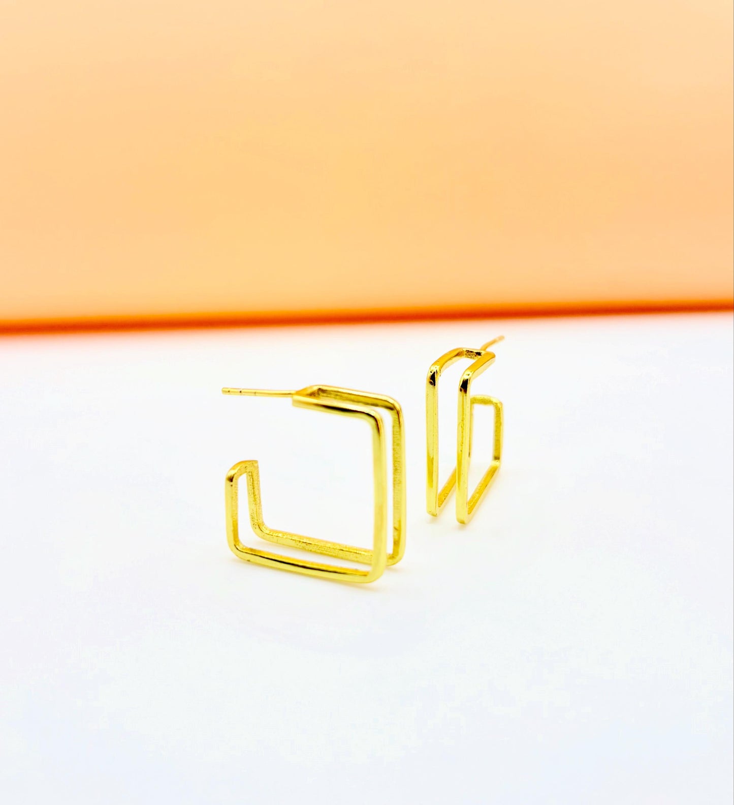 Square hoops – view 5 | Raavi Jewelry