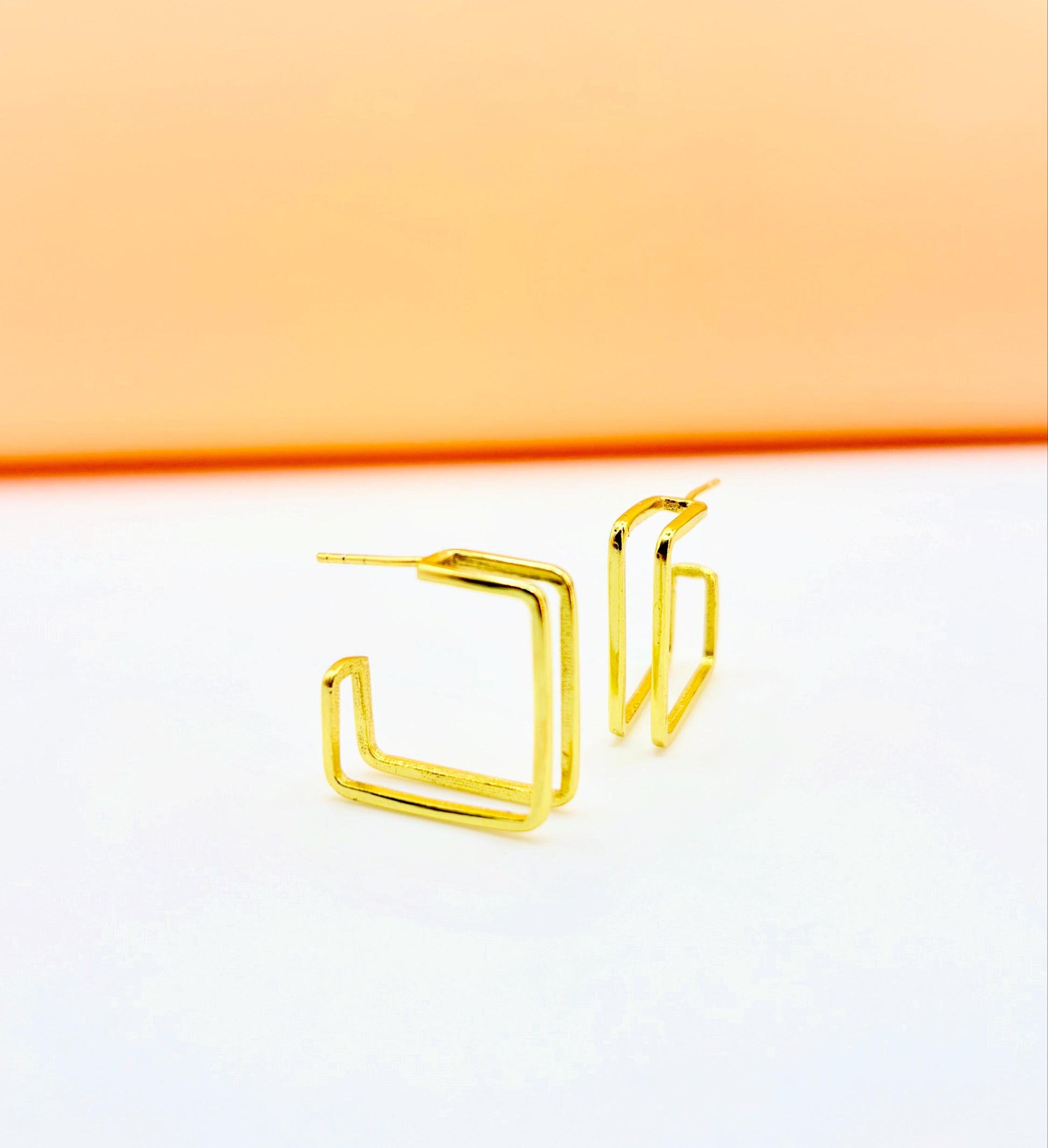 Square hoops – view 5 | Raavi Jewelry