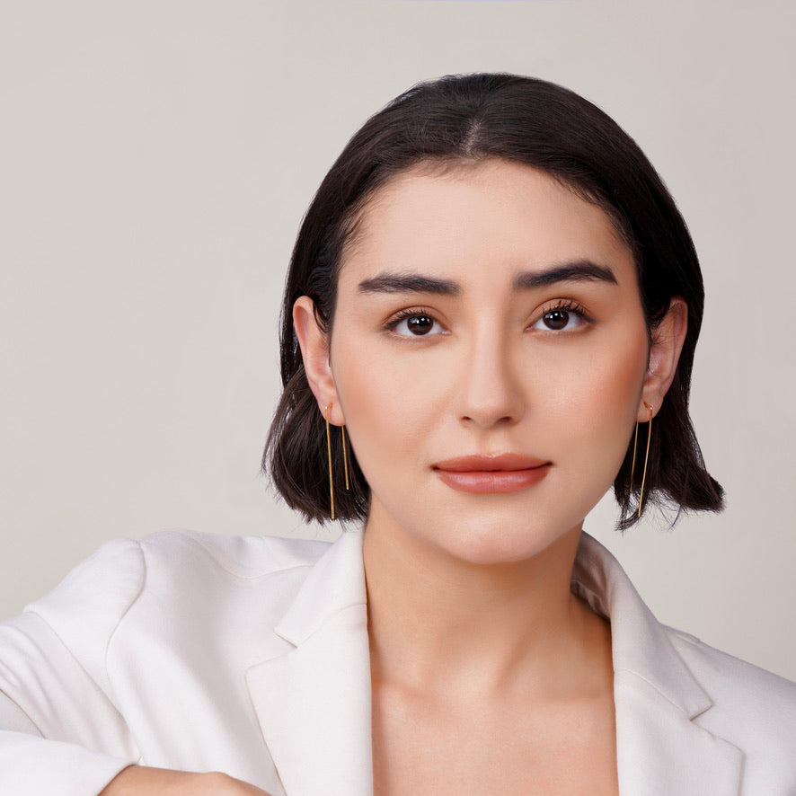 Minimal Straight Thread Earrings