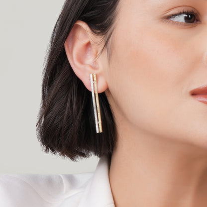 Gold and Silver plated Bar Earrings | Nickel Free Earrings