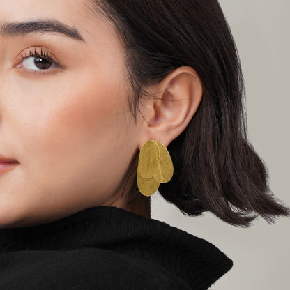 Handmade Small Brass Earrings