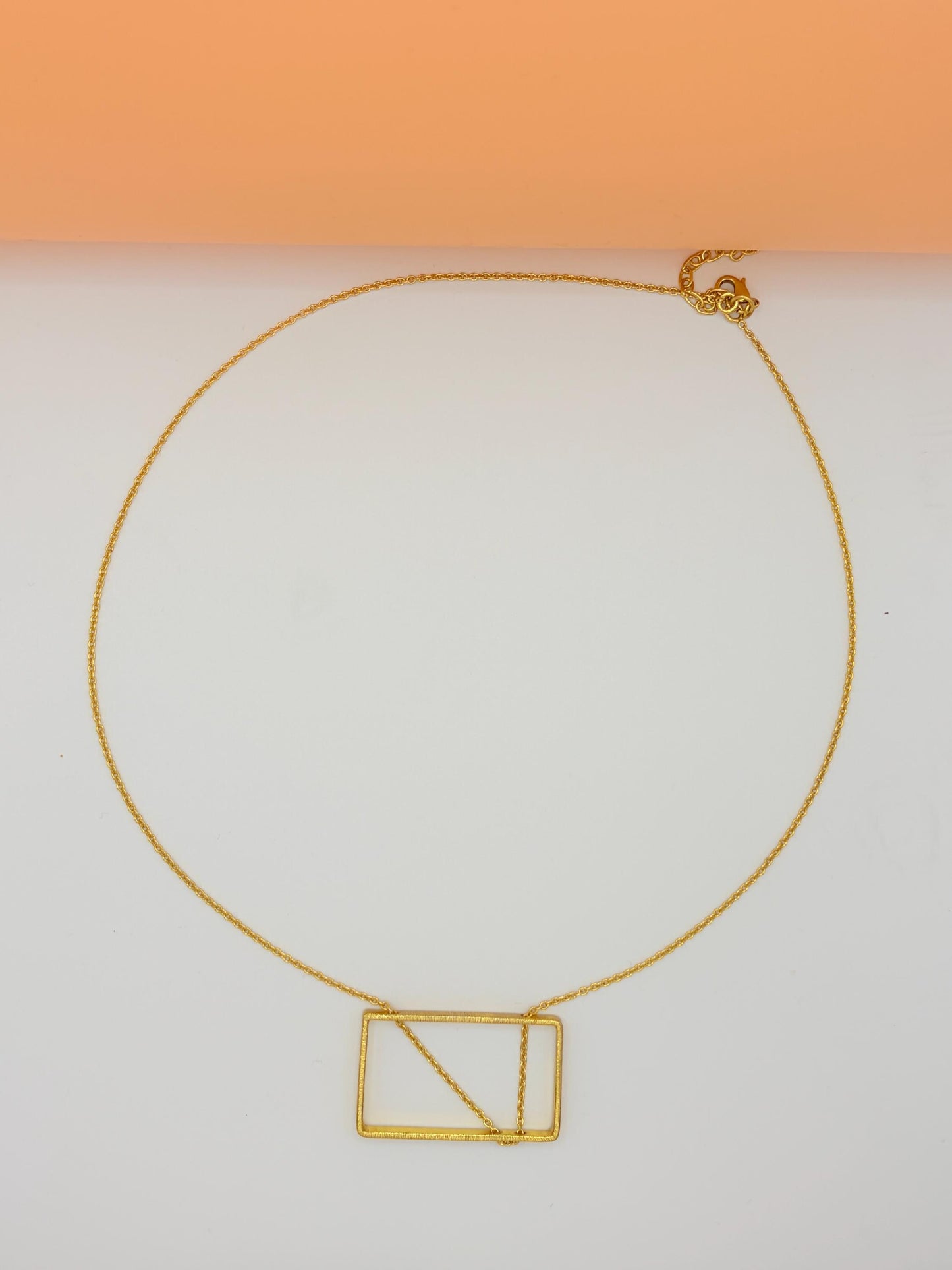 Modern Geometric Necklace – view 5 | Raavi Jewelry