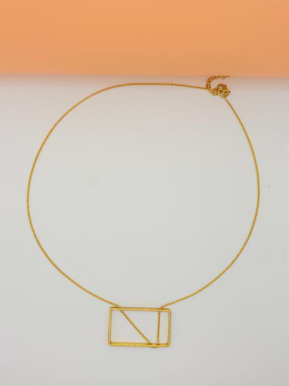 Modern Geometric Necklace – view 5 | Raavi Jewelry