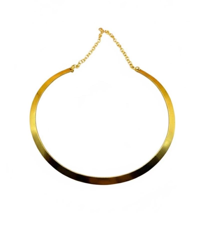 Brass Gold Choker – detail close-up | Raavi Jewelry