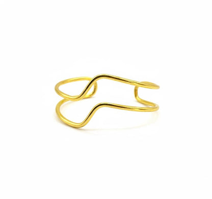 Minimalist Bracelet – handmade gold-plated brass bracelet, nickel-free | Raavi Jewelry