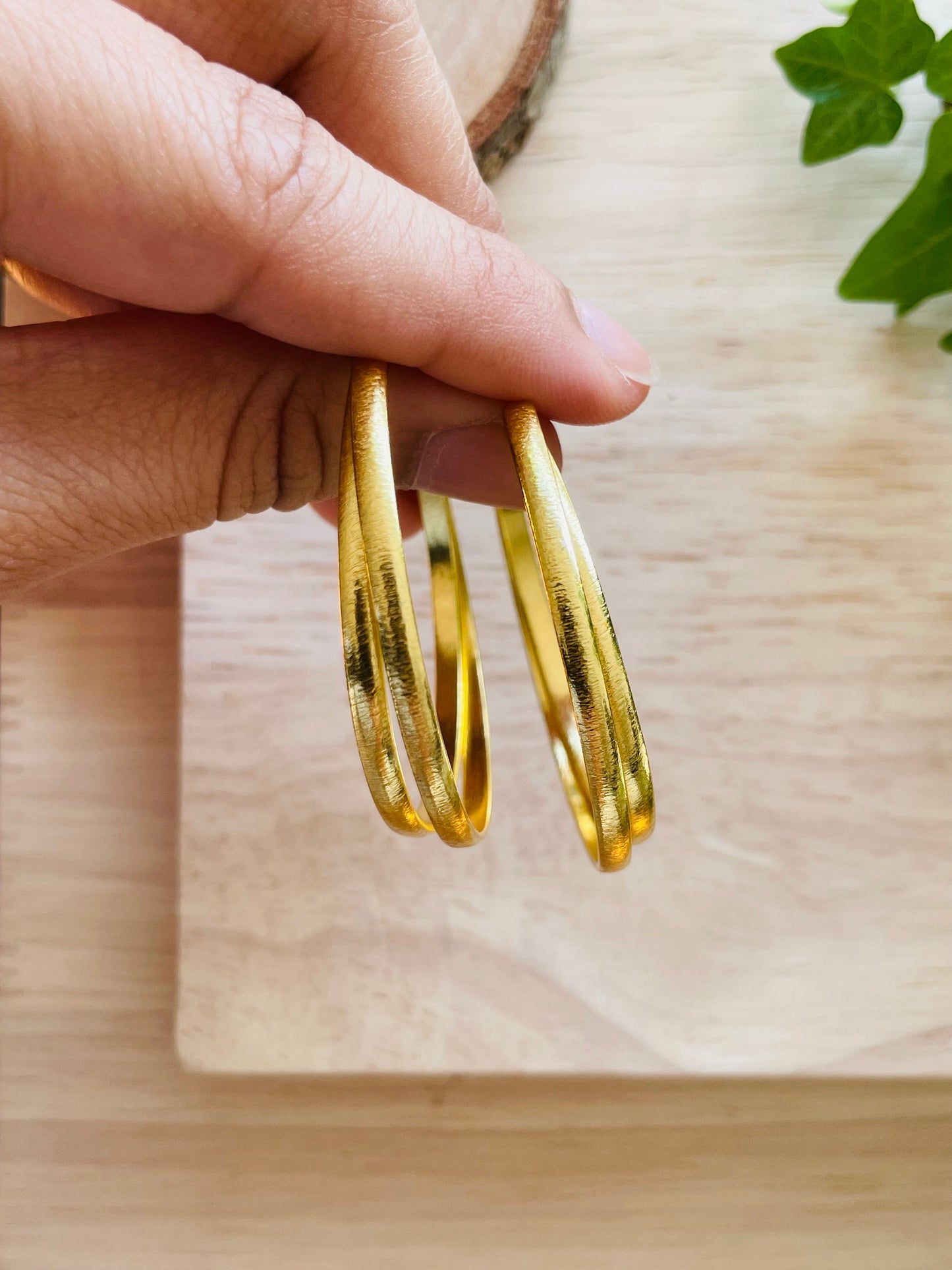 Double Band Hoop Earrings – view 5 | Raavi Jewelry