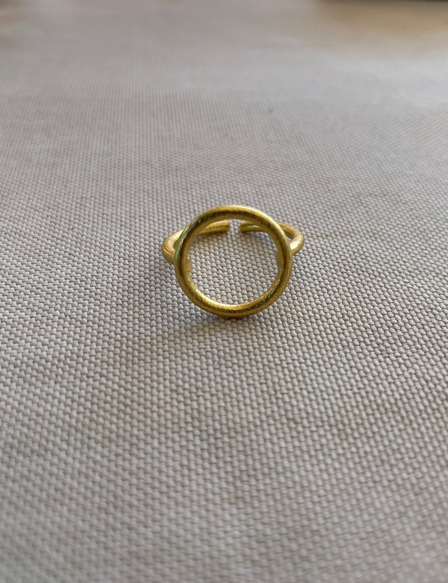Circular Adjustable Ring – worn on model | Raavi Jewelry
