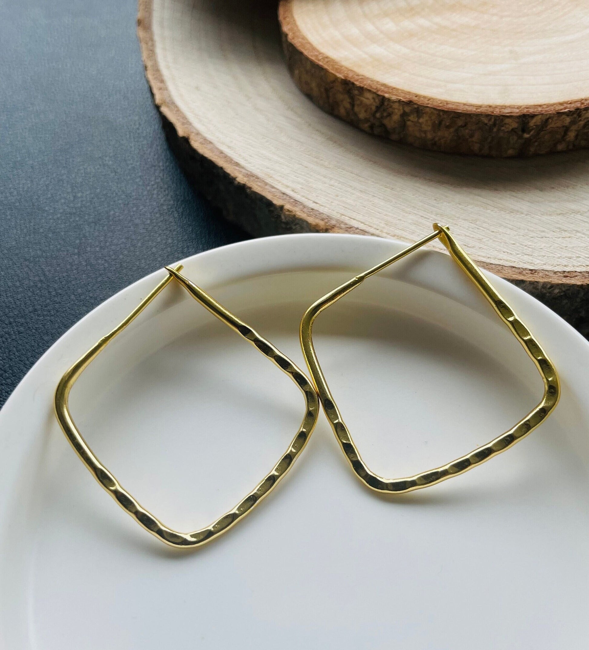 Square Hoop Earrings – view 5 | Raavi Jewelry