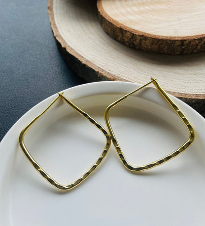Square Hoop Earrings – view 5 | Raavi Jewelry