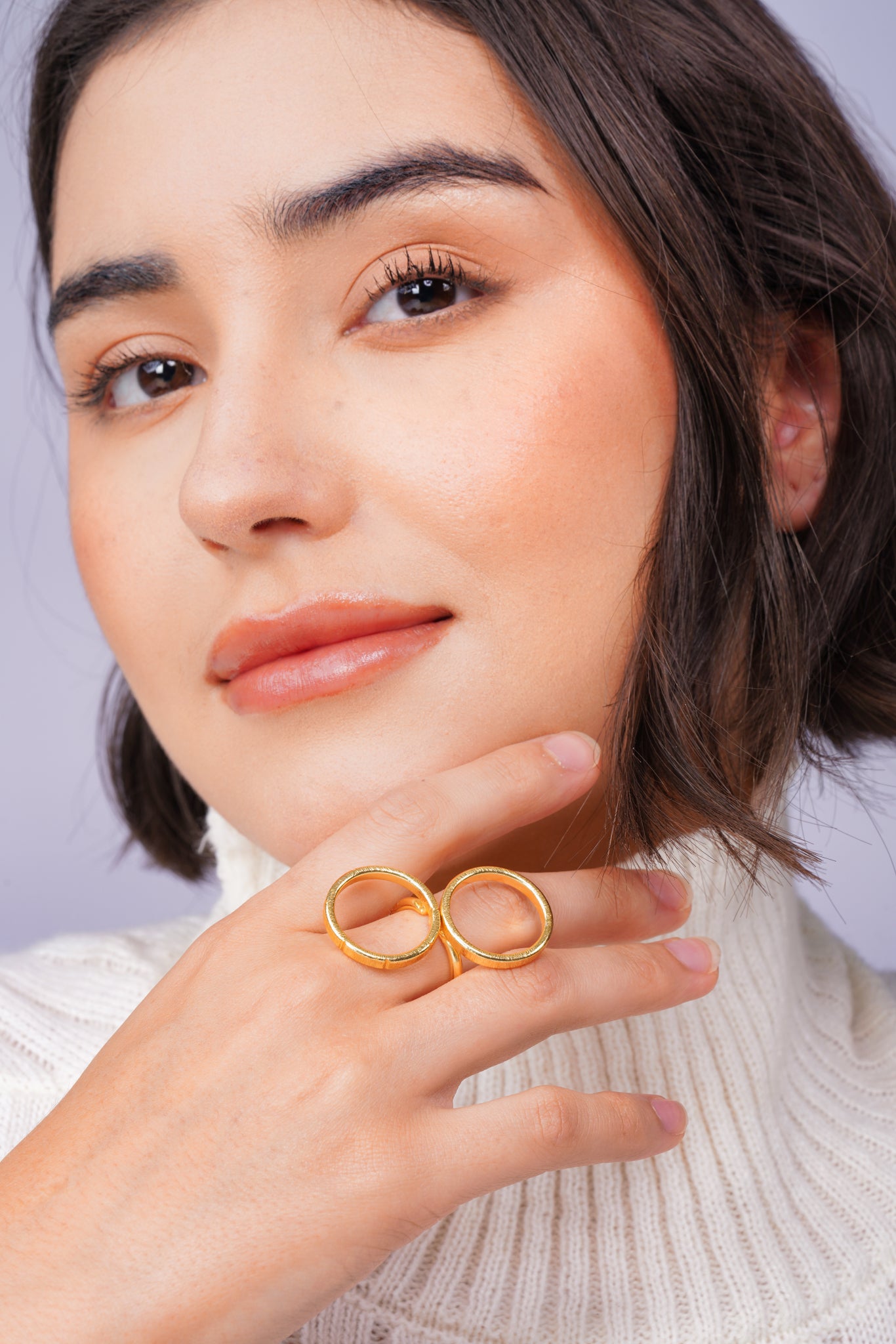Double Finger Ring – detail close-up | Raavi Jewelry