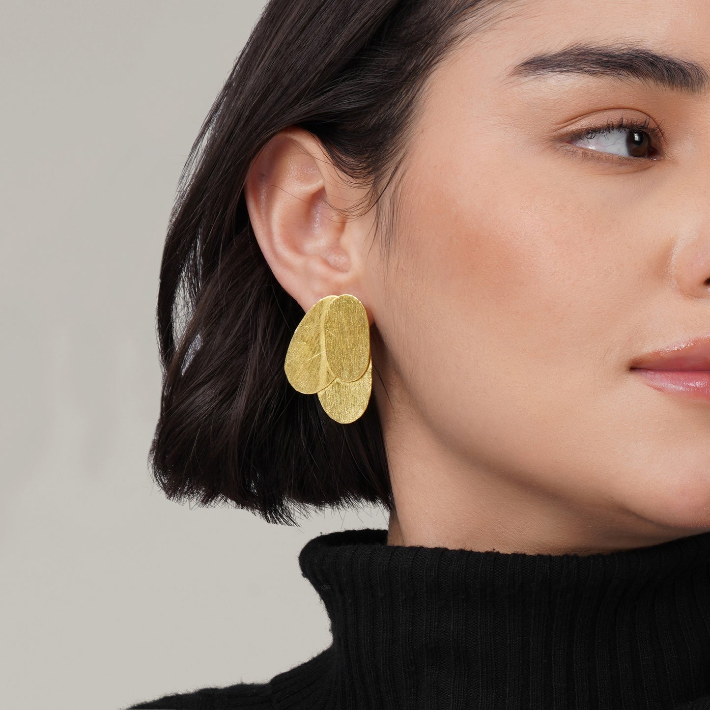 Handmade Small Brass Earrings
