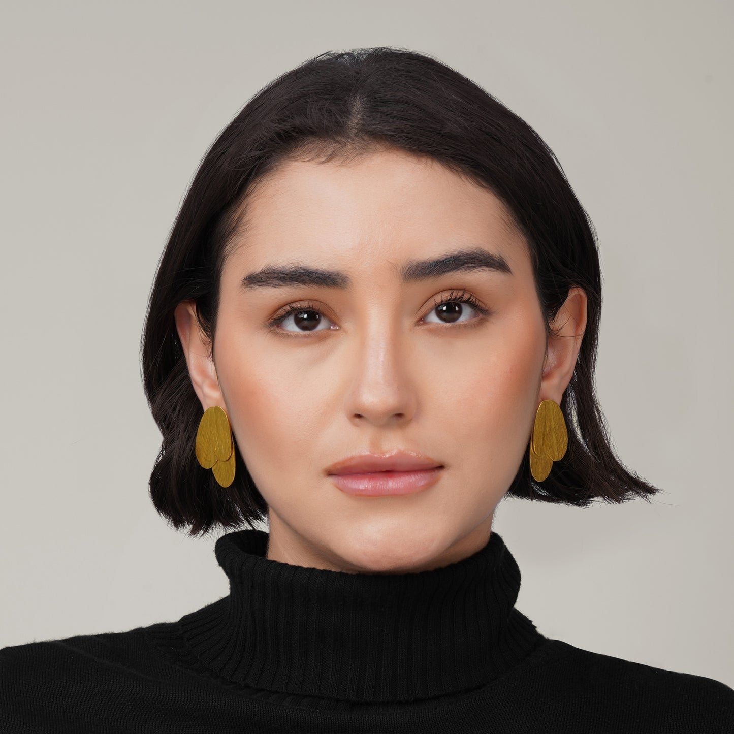 Handmade Small Brass Earrings