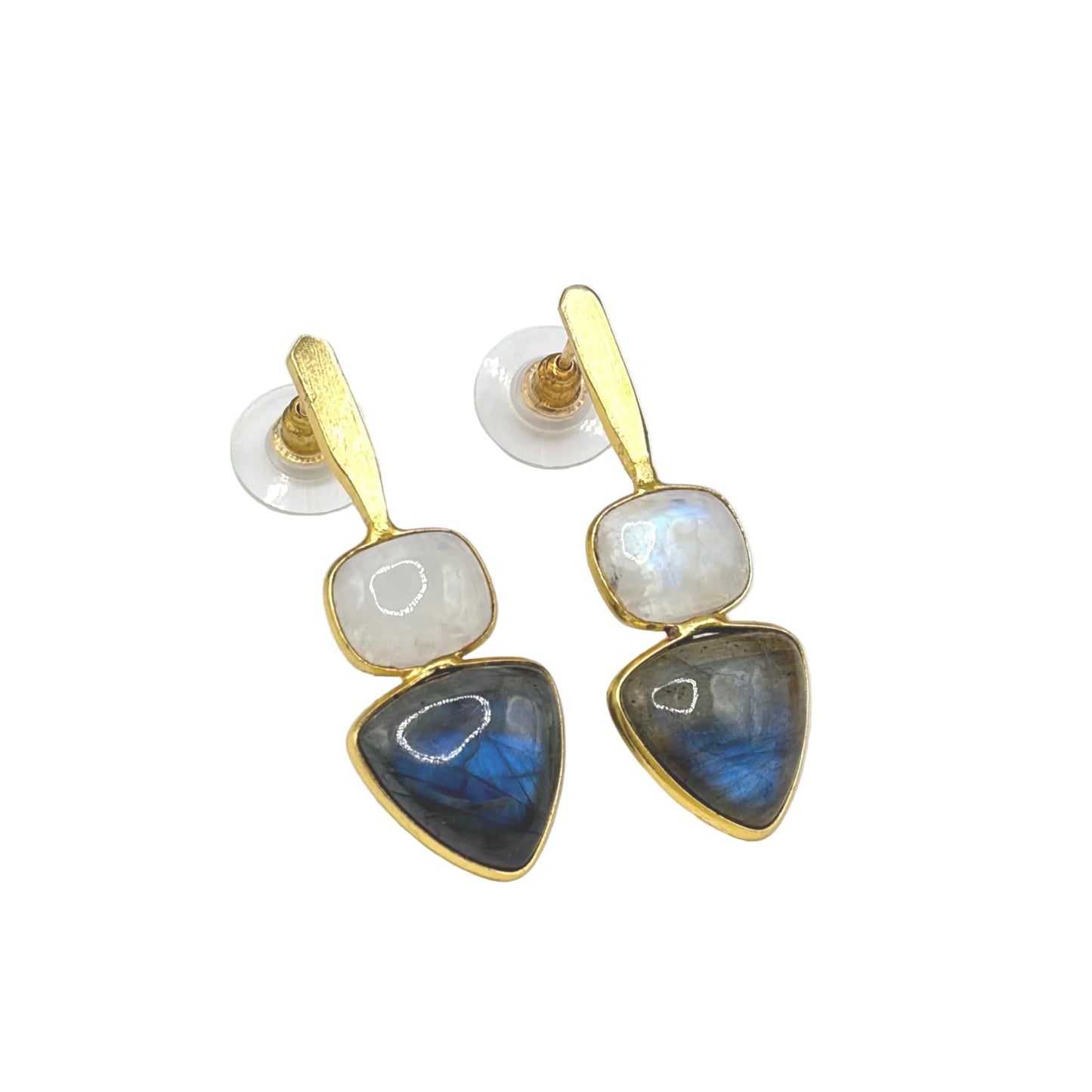 Labrodrite moon stone earring
