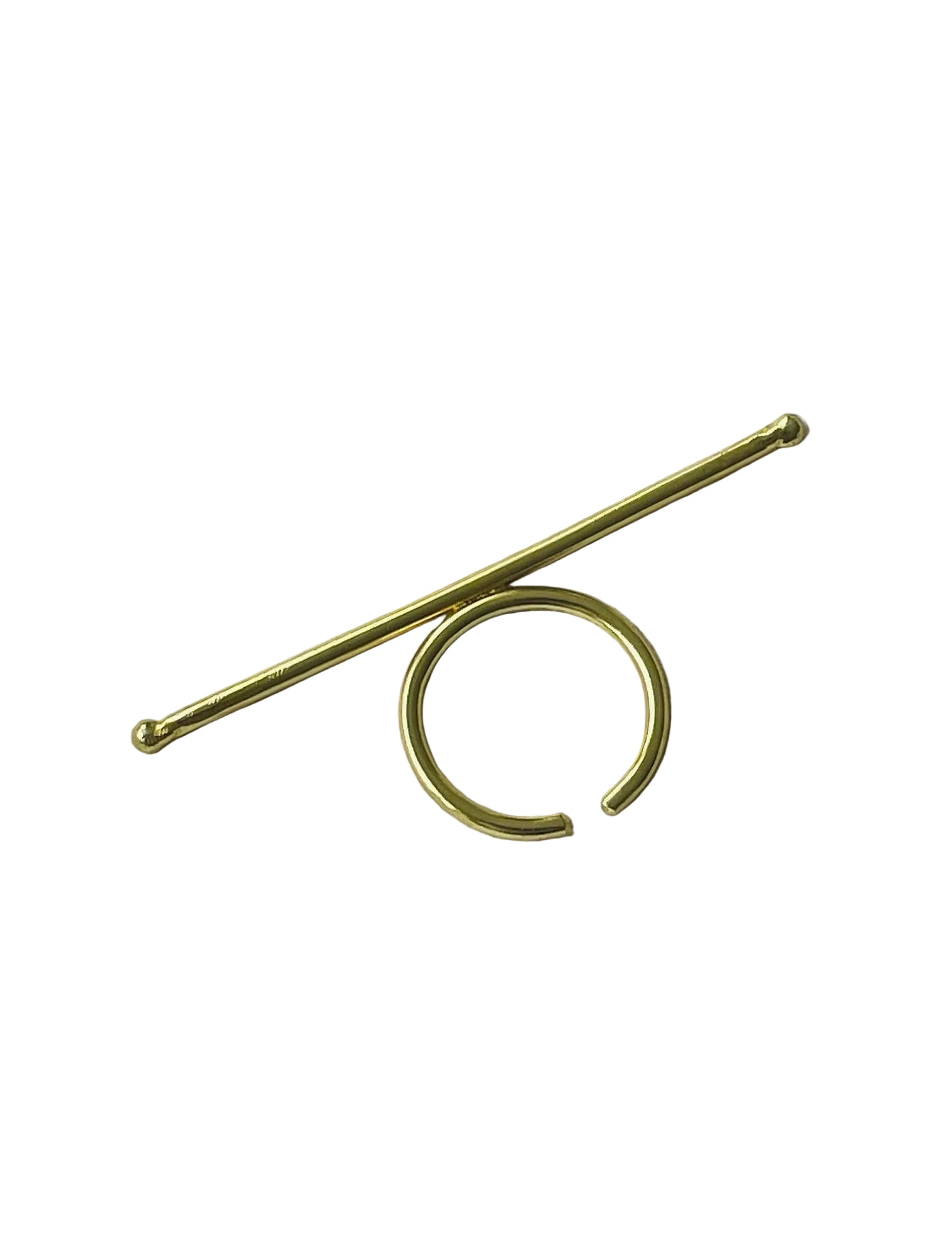 Two Finger Bar Ring – detail close-up | Raavi Jewelry
