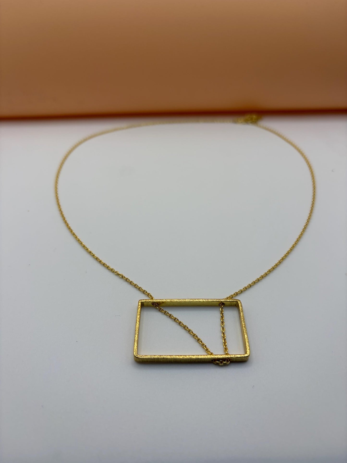 Modern Geometric Necklace – detail close-up | Raavi Jewelry