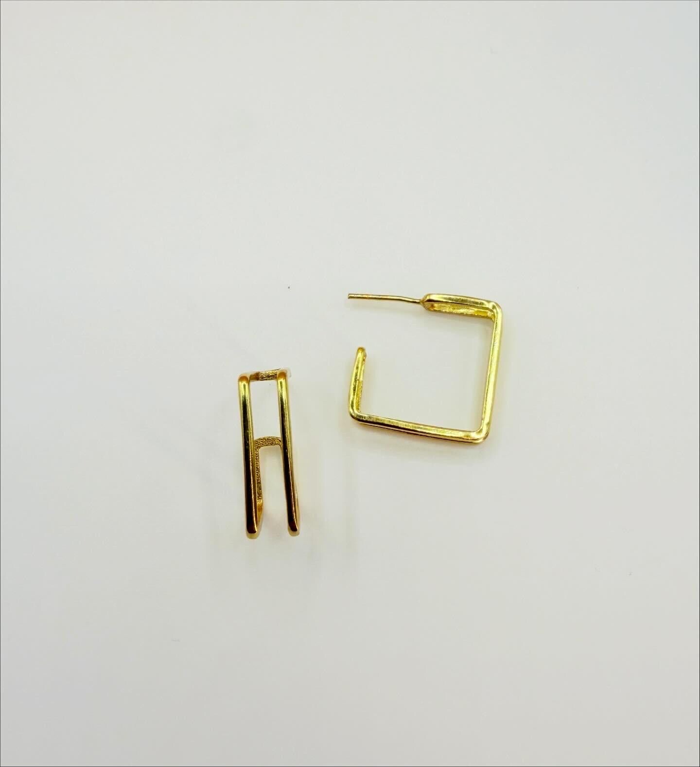 Square hoops – view 6 | Raavi Jewelry
