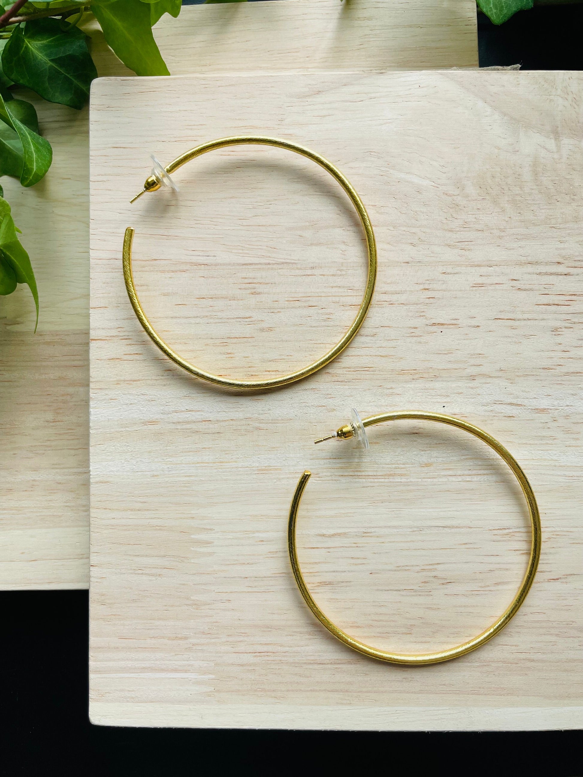 Hoop Earrings – worn on model | Raavi Jewelry