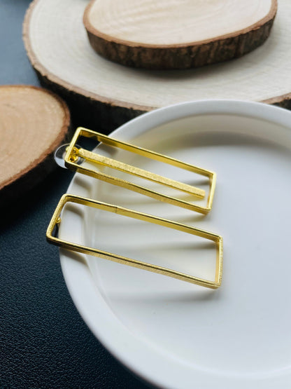 2-in-1 Boho Rectangle Drop Earrings – detail close-up | Raavi Jewelry