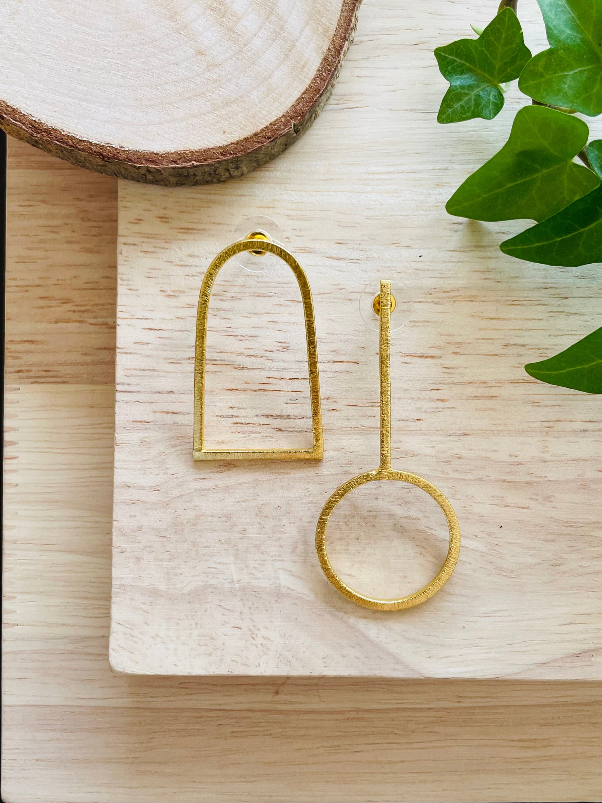 Asymmetric Drop Earrings – view 5 | Raavi Jewelry
