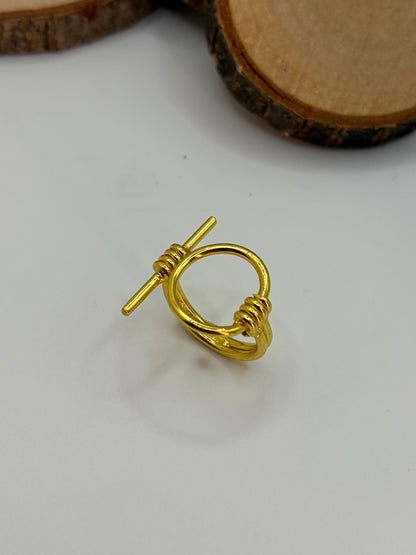 Geometric adjustable Ring – view 5 | Raavi Jewelry