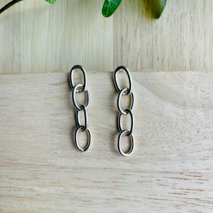 Chain Link Drop Earrings – view 7 | Raavi Jewelry