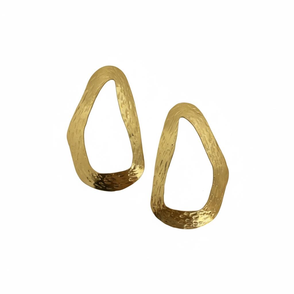 Long Earrings – handmade gold-plated brass earrings, nickel-free | Raavi Jewelry