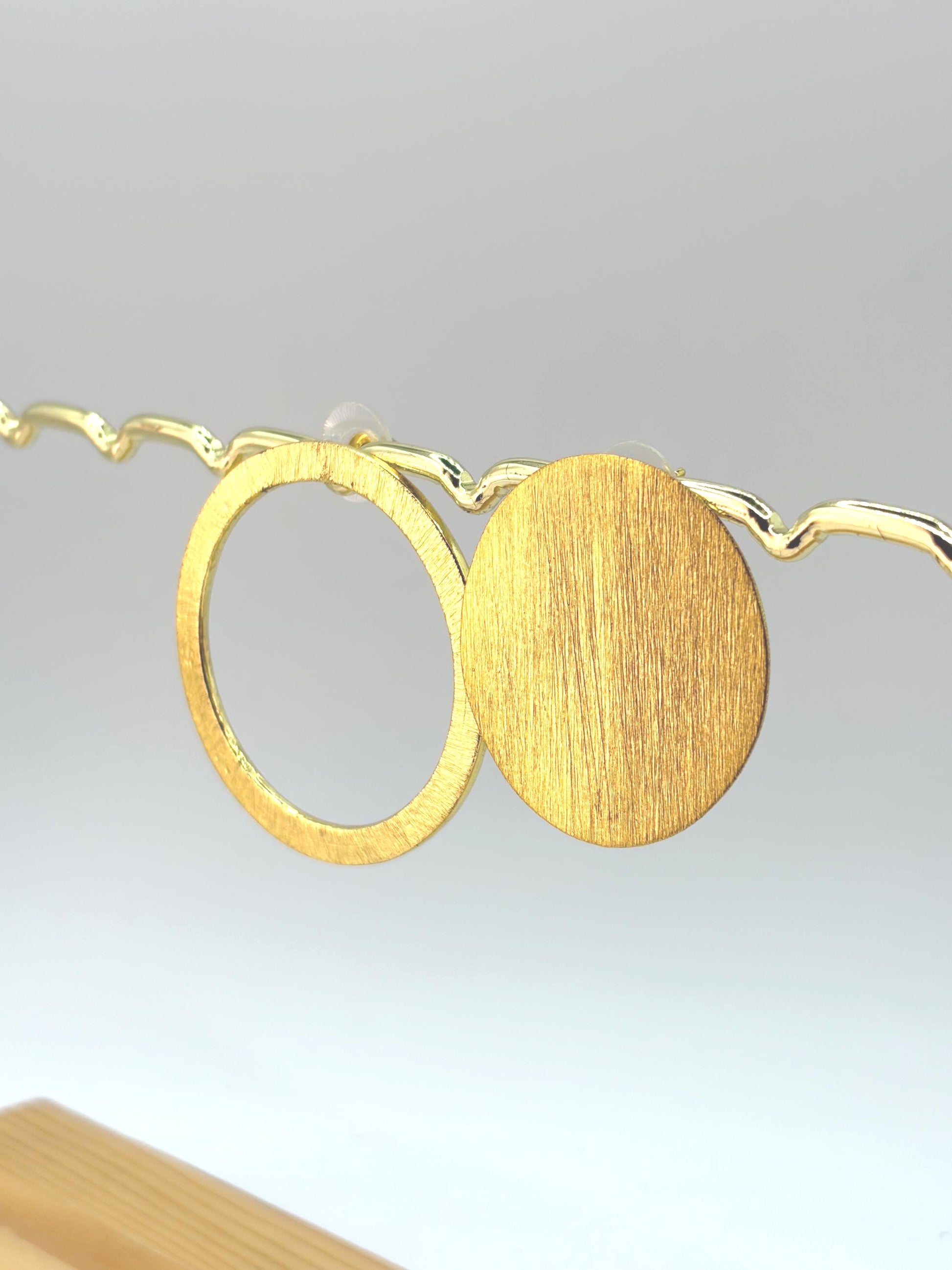 Asymmetric Long Drop Earrings – side view | Raavi Jewelry