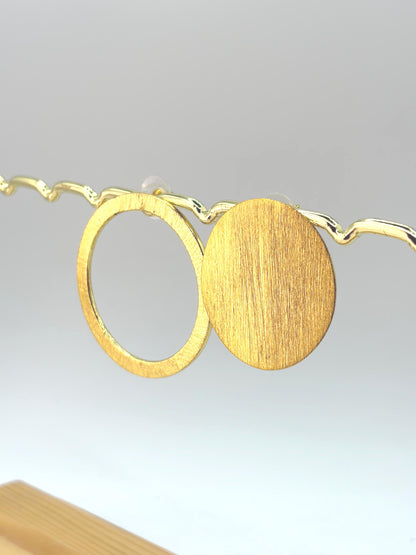 Asymmetric Long Drop Earrings – side view | Raavi Jewelry