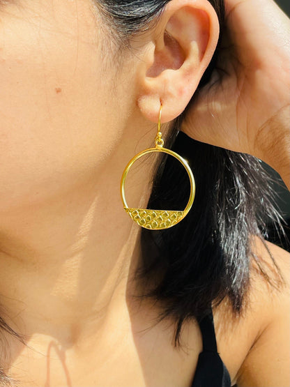 Bohemian Circle Earwire – detail close-up | Raavi Jewelry