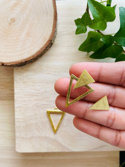 Triangle Stud Earrings – view 5 | Raavi Jewelry